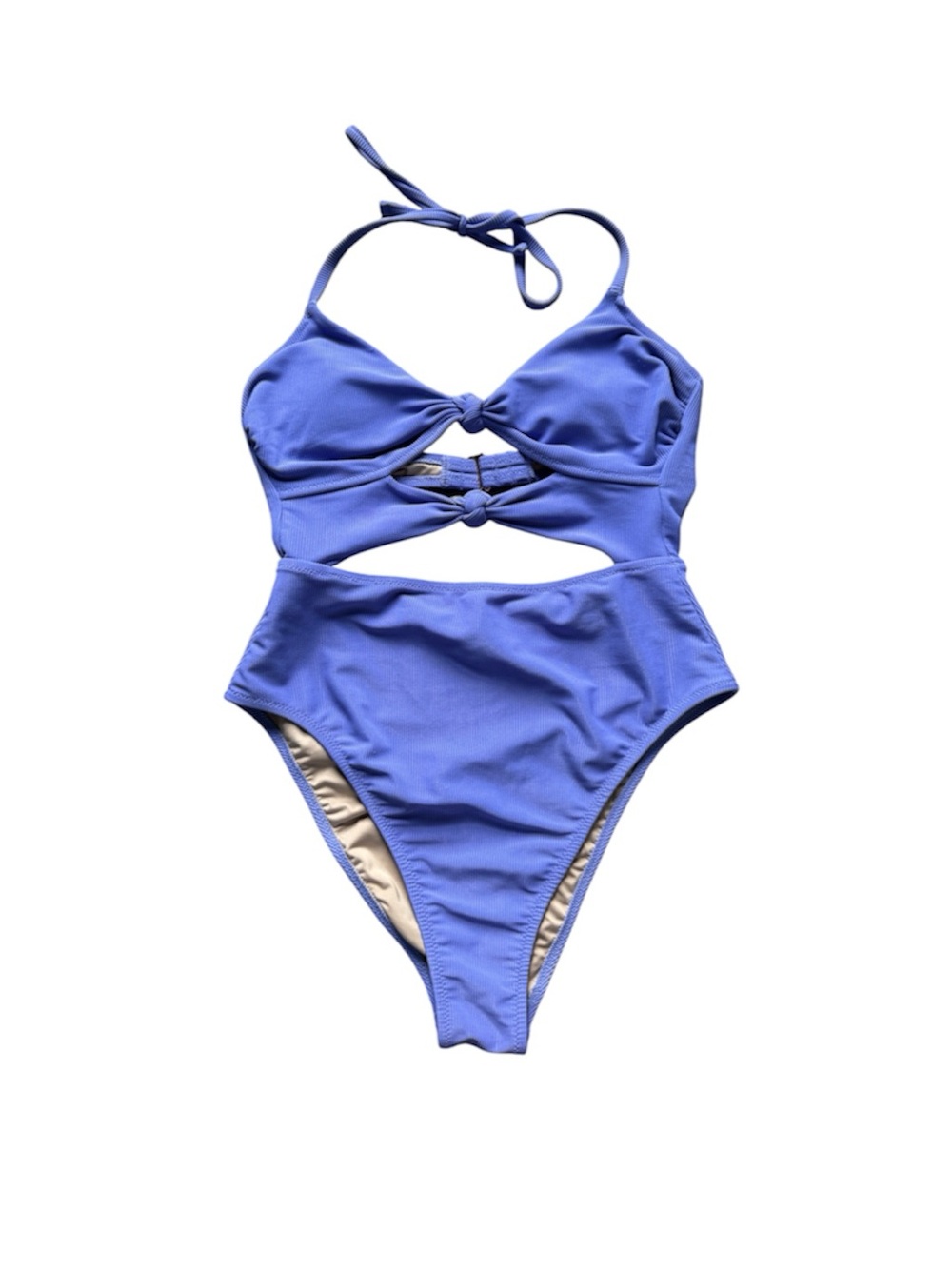 Shade & Shore Light Purple Cutout One-Piece Swimsuit M